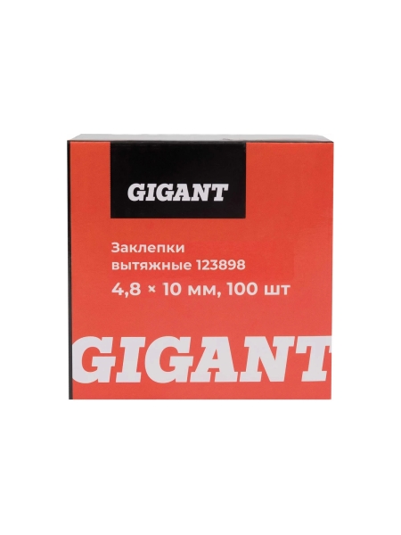Заклепки вытяжные 4,8x10 100 шт. цинк Gigant 123898