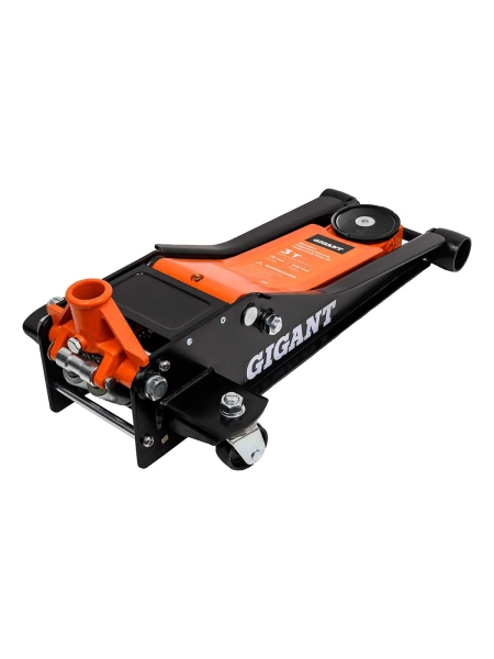 Гидравлический подкатной домкрат Gigant 3т низкий профиль, быстрый подъем, 2х цилиндровый, подхват-75мм, подъем-515мм, GSJL-3T