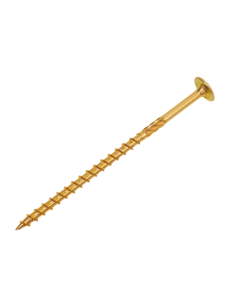 Конструкционный саморез Gigant желтый цинк 6x120 TORX острый 100 шт 123829