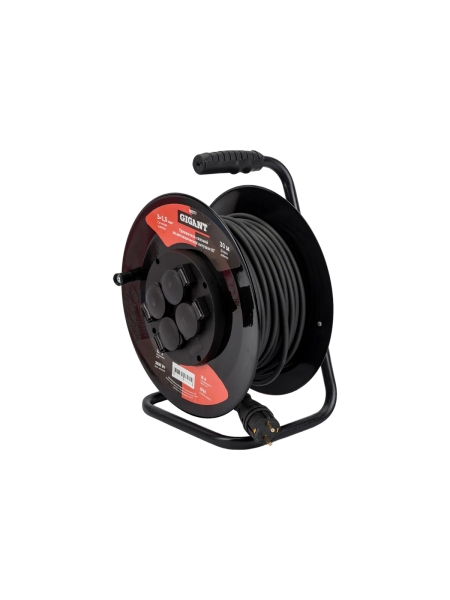 Силовой удлинитель Gigant на металлической катушке КГ 3x1,5 30 м 80077