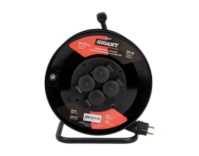 Силовой удлинитель Gigant на металлической катушке КГ 3x1,5 30 м 80077