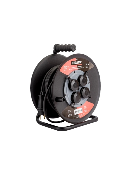Силовой удлинитель Gigant на металлической катушке КГ 3x1,5 30 м 80077