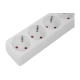 Сетевой фильтр Gigant с заземлением белый ПВС 3x1мм2, 6 розеток, 5м 80108