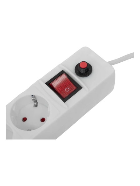 Сетевой фильтр Gigant с заземлением белый ПВС 3x1мм2, 6 розеток, 5м 80108