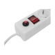 Сетевой фильтр Gigant с заземлением белый ПВС 3x1мм2, 6 розеток, 5м 80108