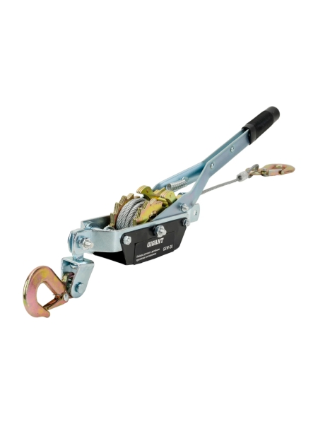 Ручная лебедка с двойным храповым механизмом Gigant 1т, Диаметр троса 11мм, длина троса 2,2м, GEW-20