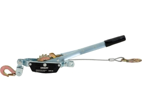 Ручная лебедка с двойным храповым механизмом Gigant 1т, Диаметр троса 11мм, длина троса 2,2м, GEW-20