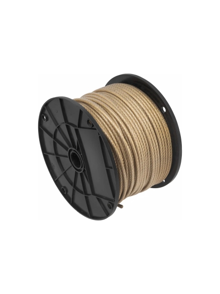 Стальной трос Gigant 5/6мм в ПВХ оплетке 100м латунированная GSC-010