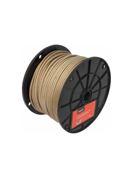 Стальной трос Gigant 5/6мм в ПВХ оплетке 100м латунированная GSC-010