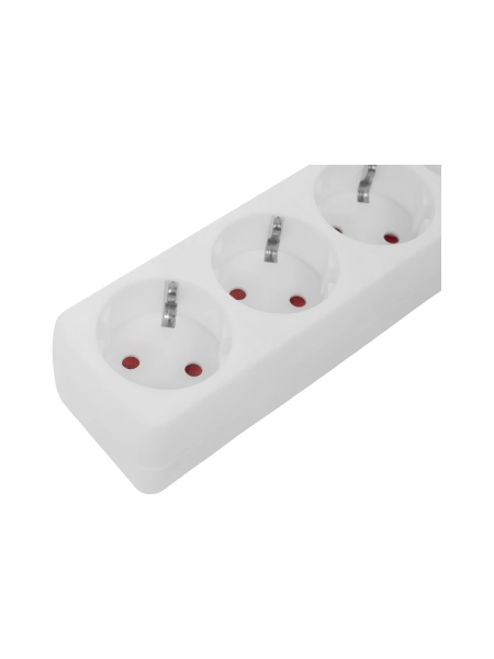 Сетевой фильтр Gigant с заземлением белый ПВС 3x1мм2, 6 розеток, 3м 80110
