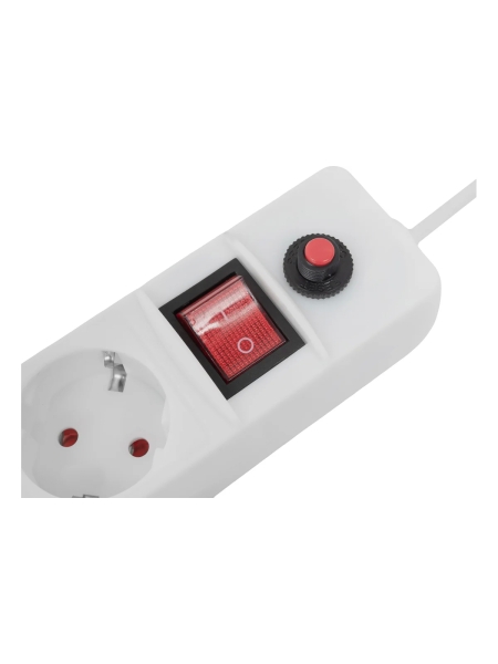 Сетевой фильтр Gigant с заземлением белый ПВС 3x1мм2, 6 розеток, 3м 80110