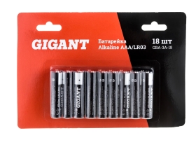 Батарейка Gigant Alkaline ААА/LR03 блистер 18 шт. GBA-3A-18