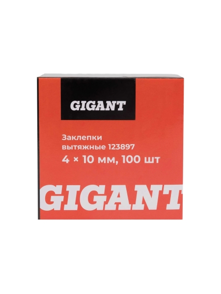 Заклепки вытяжные 4,0x10 100 шт. цинк Gigant 123897