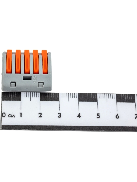 Пятипроводная клемма Gigant 5 шт/уп 0,08-2,5(4)мм² GCT-222-415-5