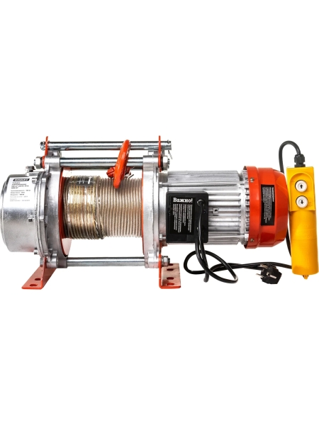 Электрическая лебедка Gigant 300/600 кг, 220 В, 30/15 м, Диаметр троса 6мм, GEW-07