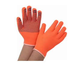 Утепленные акриловые перчатки Gigant с защитой от скольжения, 10 класс, сигнальный цвет GGW-10
