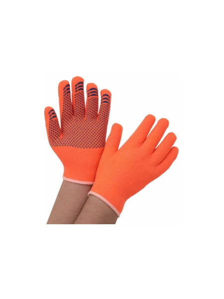 Утепленные акриловые перчатки Gigant с защитой от скольжения, 10 класс, сигнальный цвет GGW-10
