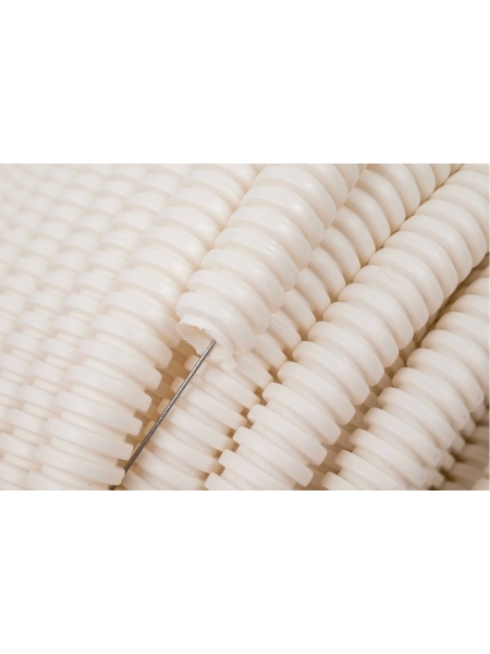 Гофрированная труба ПЛЛ Gigant легкая белая D16 с зондом 100м стойкая к УФ 20116HFR-W