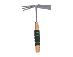 Мотыжка из углеродистой стали и порошковым покрытием с деревянной ручкой и мягкой накладкой Gigant GVER-07