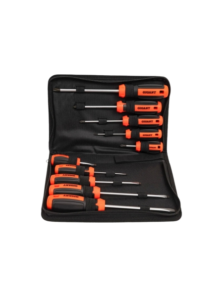 Набор отверток c трёхкомпонентной ручкой Gigant 10 предметов GBSS-10
