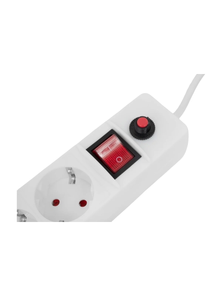 Сетевой фильтр Gigant с заземлением белый ПВС 3x1мм2, 5 розеток, 5м 80113