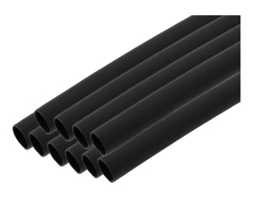 Трубка термоусадочная клеевая Gigant (3:1) 3/1, черная, 10шт по 1м G-80123