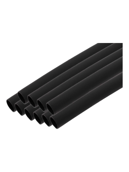 Трубка термоусадочная клеевая Gigant (3:1) 3/1, черная, 10шт по 1м G-80123