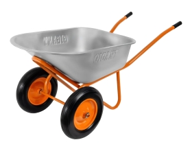 Строительная двухколесная тачка Gigant 110л, 200 кг, литые ПУ колеса GX-03