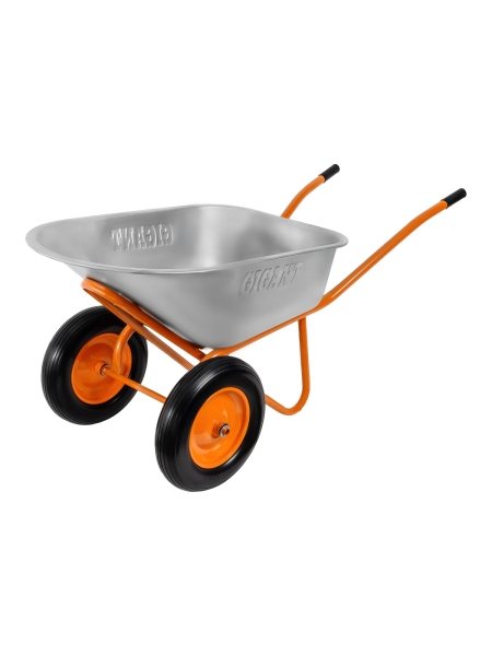 Строительная двухколесная тачка Gigant 110л, 200 кг, литые ПУ колеса GX-03
