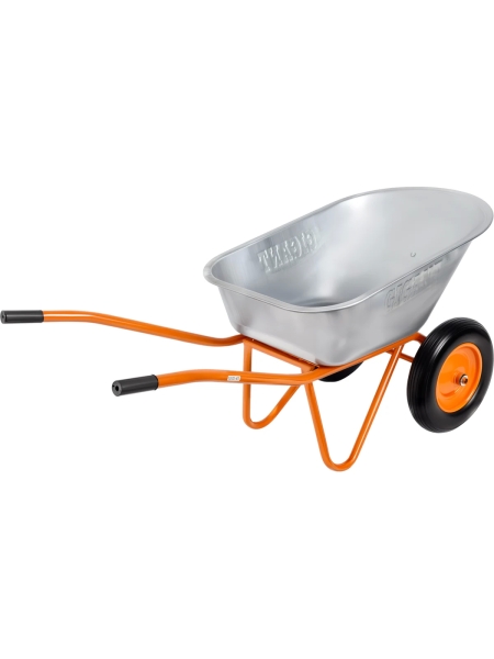 Строительная двухколесная тачка Gigant 110л, 200 кг, литые ПУ колеса GX-03