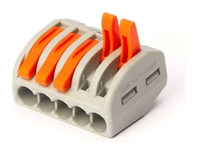 Пятипроводная клемма Gigant 20 шт/уп 0,08-2,5(4)мм² GCT-222-415-20