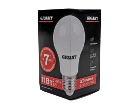 Светодиодная лампа Gigant E27 11Вт 2700К А60 900Лм G-E27-11-2700K