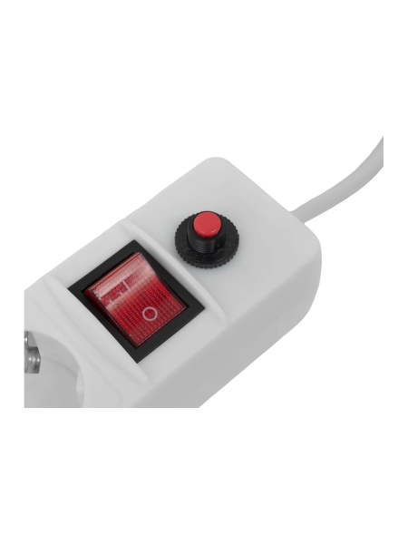 Сетевой фильтр Gigant с заземлением белый ПВС 3x0.75мм2, 5 розеток, 1.9м 80112