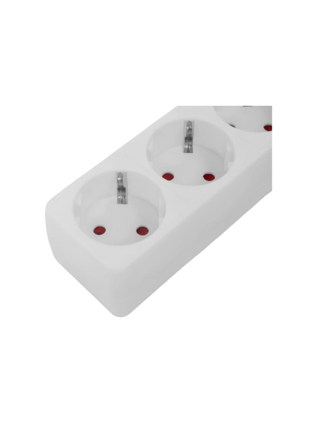 Сетевой фильтр Gigant с заземлением белый ПВС 3x0.75мм2, 5 розеток, 1.9м 80112