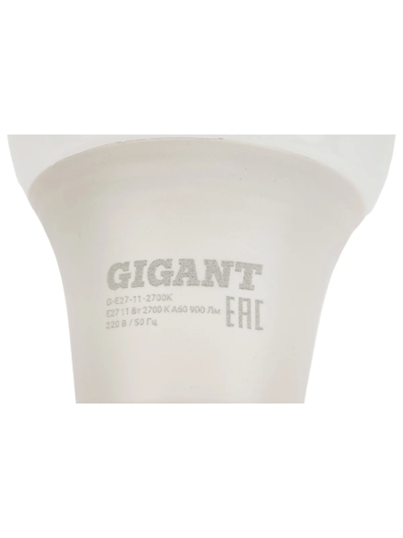 Светодиодная лампа Gigant E27 12Вт 6500К А60 1000Лм G-E27-12-6500K