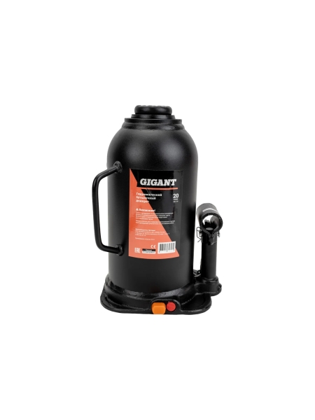 Гидравлический бутылочный домкрат 20Т Gigant, подхват 242мм, подъем 452мм, рабочий ход 155мм, HBJ-20