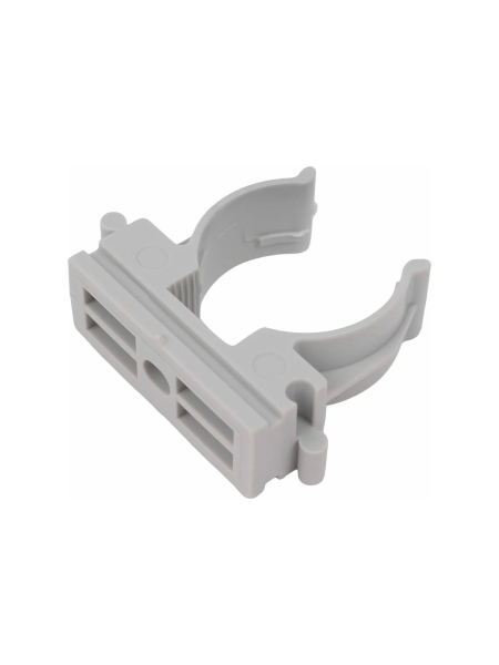 Крепеж-клипса для труб Gigant прямой монтаж D25 серая 100шт 123935