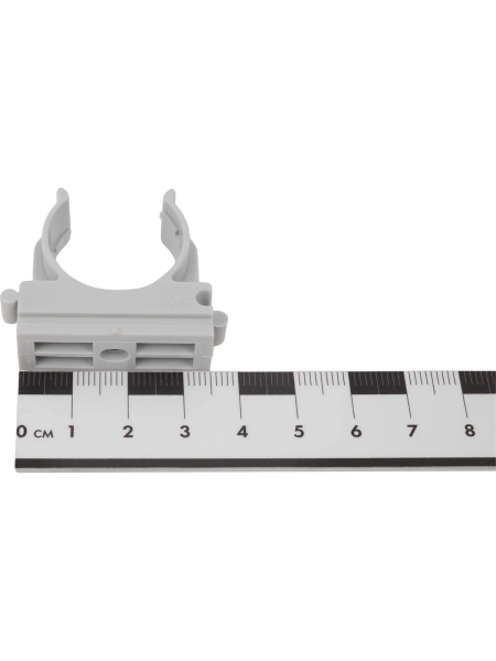 Крепеж-клипса для труб Gigant прямой монтаж D25 серая 100шт 123935