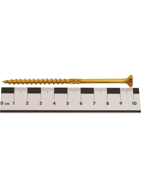 Конструкционный саморез Gigant желтый цинк 5x100 пот/г TORX 100 шт 123817