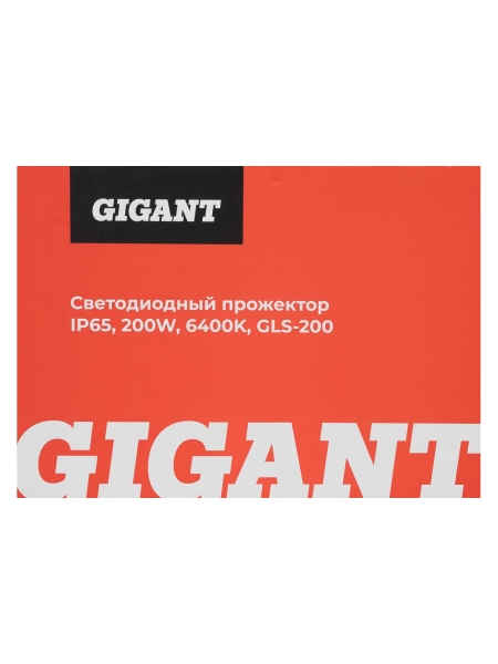 Светодиодный прожектор IP65 200W 6400K Gigant GLS-200