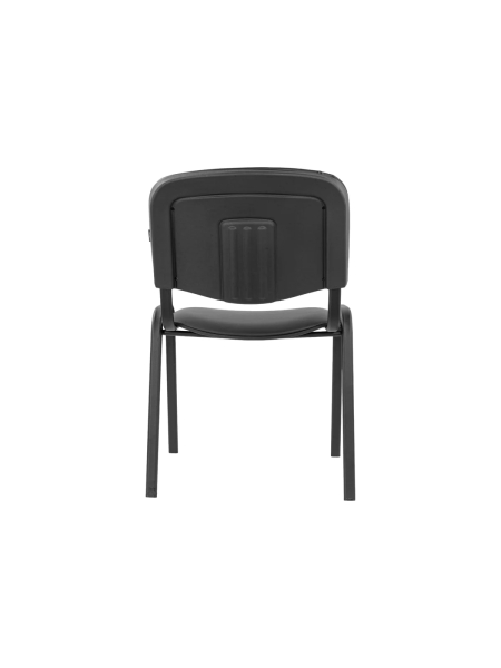 Стул офисный кожзам черный, черные ножки Gigant GCH-01 (BL)