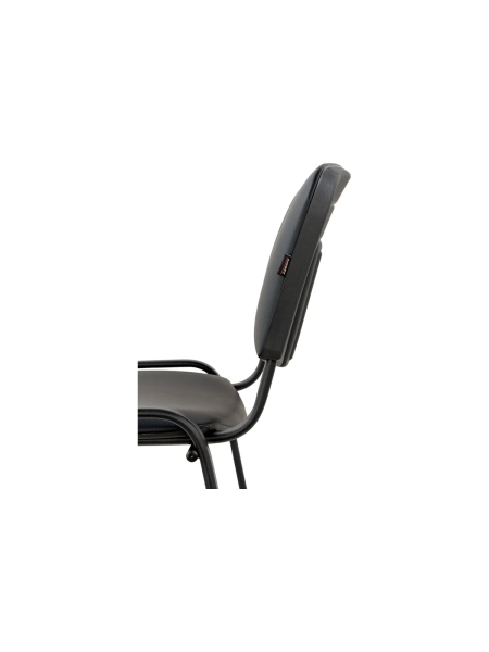 Стул офисный кожзам черный, черные ножки Gigant GCH-01 (BL)