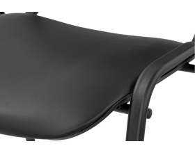 Стул офисный кожзам черный, черные ножки Gigant GCH-01 (BL)