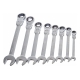 Набор комбинированных шарнирных ключей с трещоткой Gigant 8 шт, Сталь Cr-V, 8-19мм, GCWSMH 8