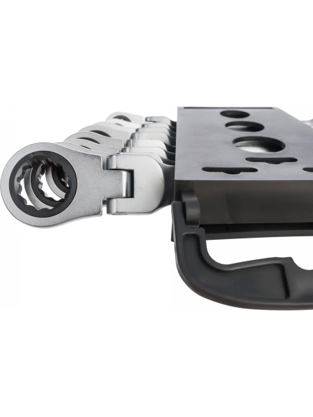 Набор комбинированных шарнирных ключей с трещоткой Gigant 8 шт, Сталь Cr-V, 8-19мм, GCWSMH 8