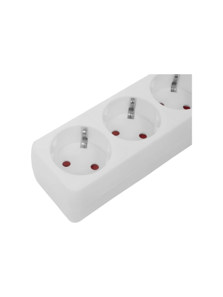 Сетевой фильтр Gigant с заземлением белый ПВС 3x0.75мм2, 5 розеток, 10м 80111