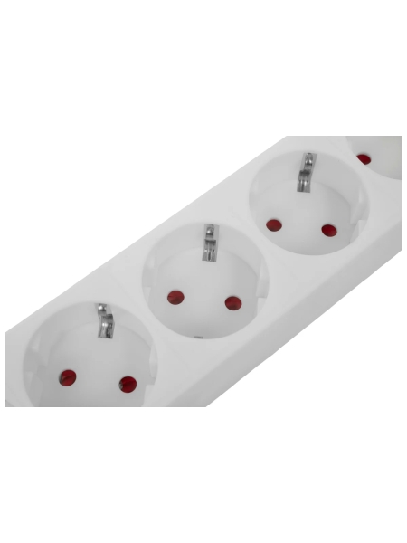 Сетевой фильтр Gigant с заземлением белый ПВС 3x0.75мм2, 5 розеток, 10м 80111