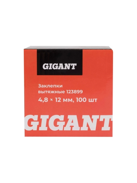 Заклепки вытяжные 4,8x12 100 шт. цинк Gigant 123899