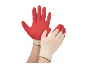 Перчатки с одинарным латексным покрытием Gigant 13 класс, красные 1 пара GGL-15