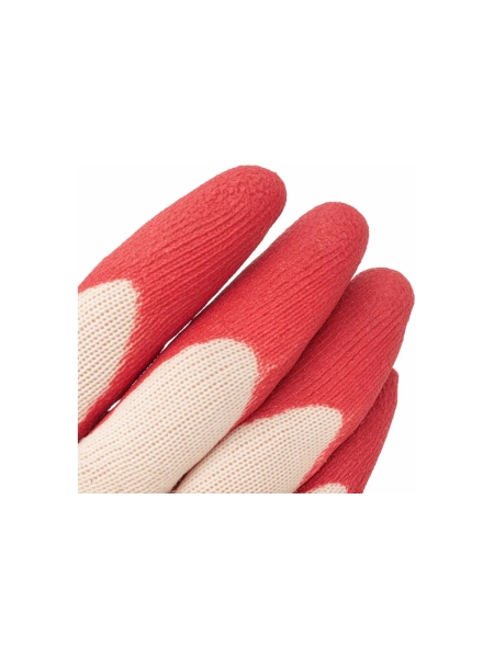 Перчатки с одинарным латексным покрытием Gigant 13 класс, красные 1 пара GGL-15